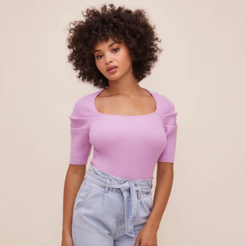 ASTR THE LABEL Adelia Ribbed Knit Sweater